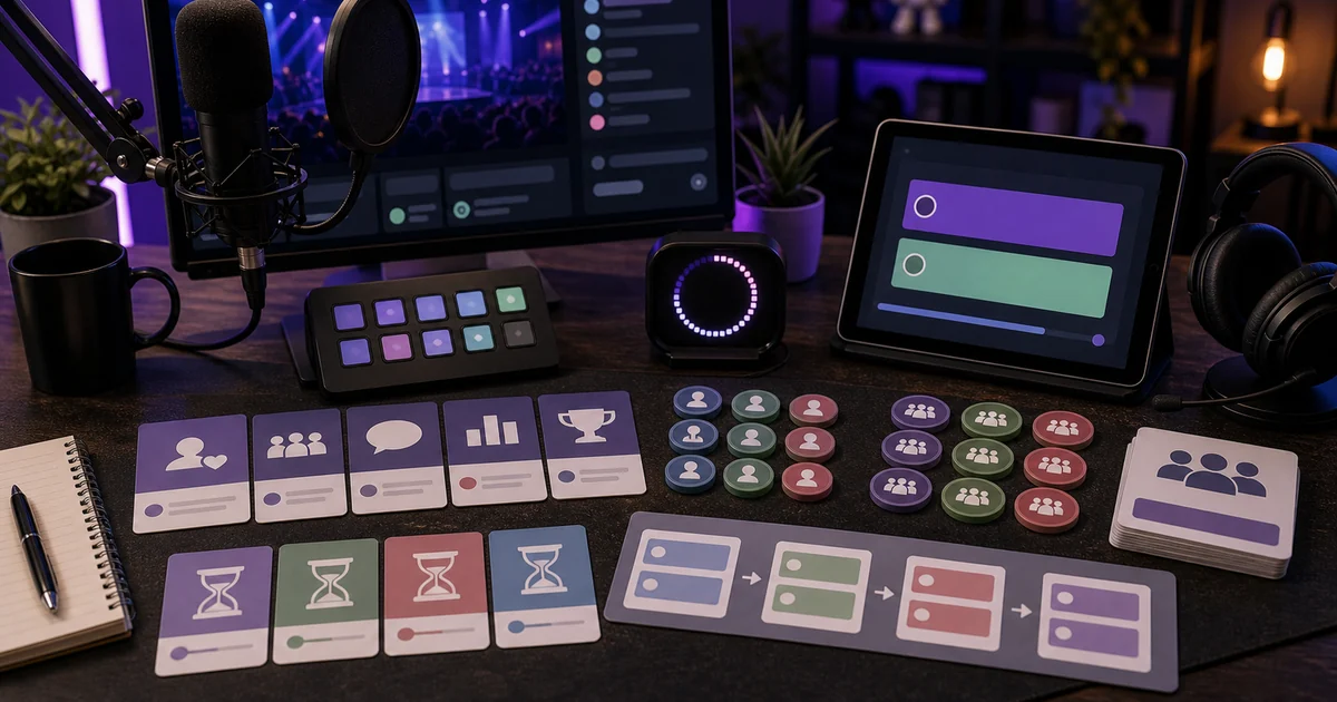Unique editorial photo for Twitch poll votes showing twitch-poll workflow