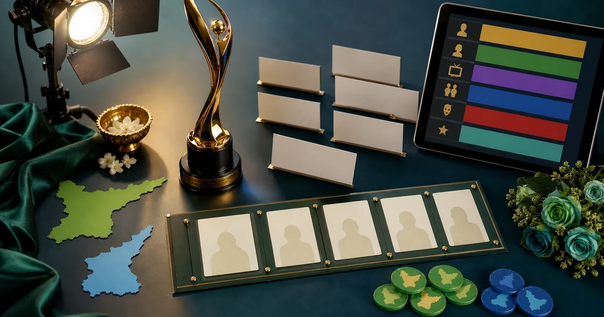 Unique editorial photo for ETV Gemini TV Awards showing award-contest workflow