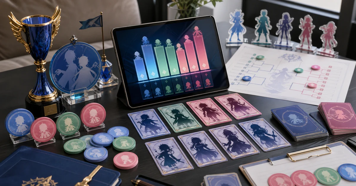 Unique editorial photo for HoYoLab Genshin Impact Character Popularity Vote showing contest-operations workflow