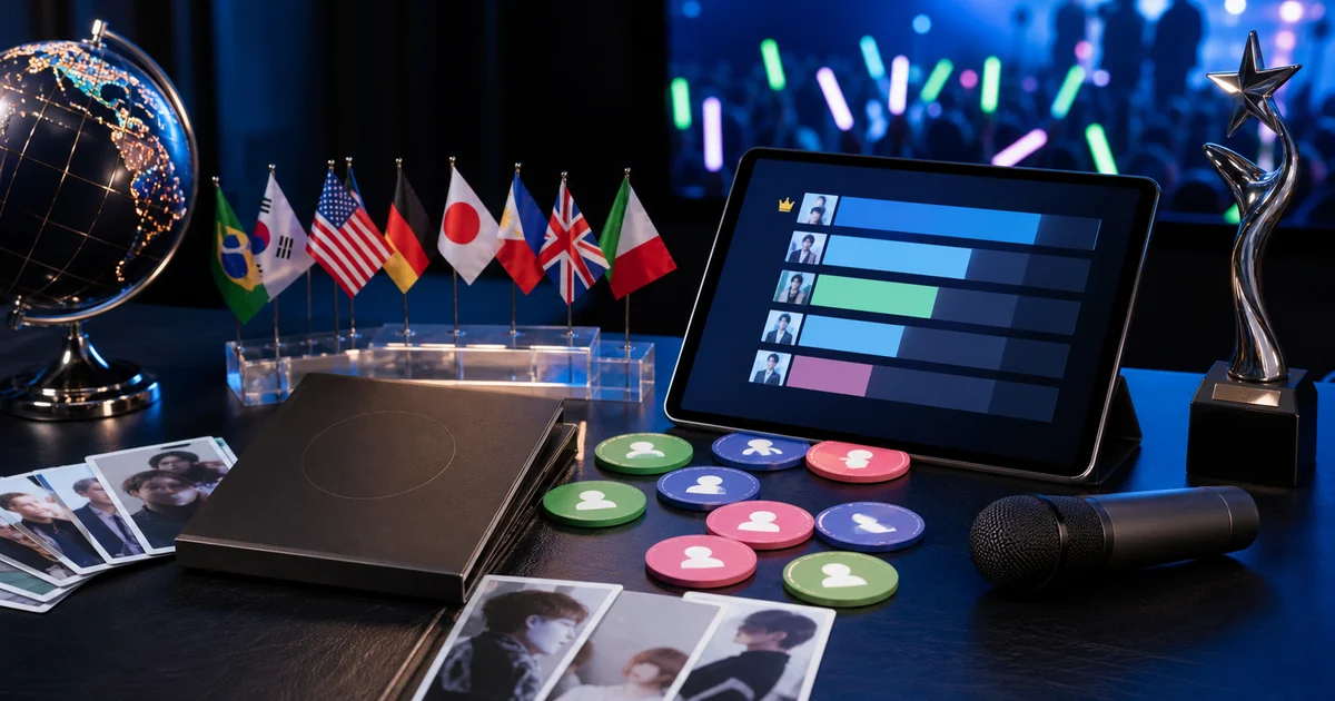 Unique editorial photo for Genie Music Awards Global Popularity showing award-contest workflow