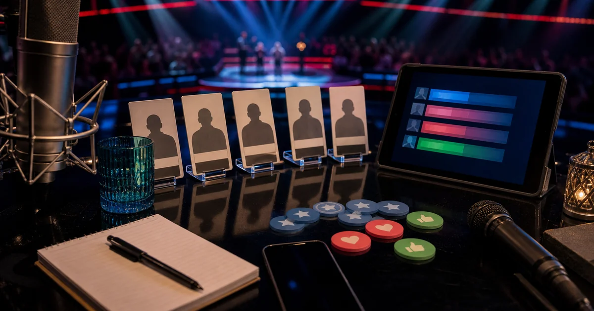 Unique editorial photo for La Voz España showing phone-verification workflow