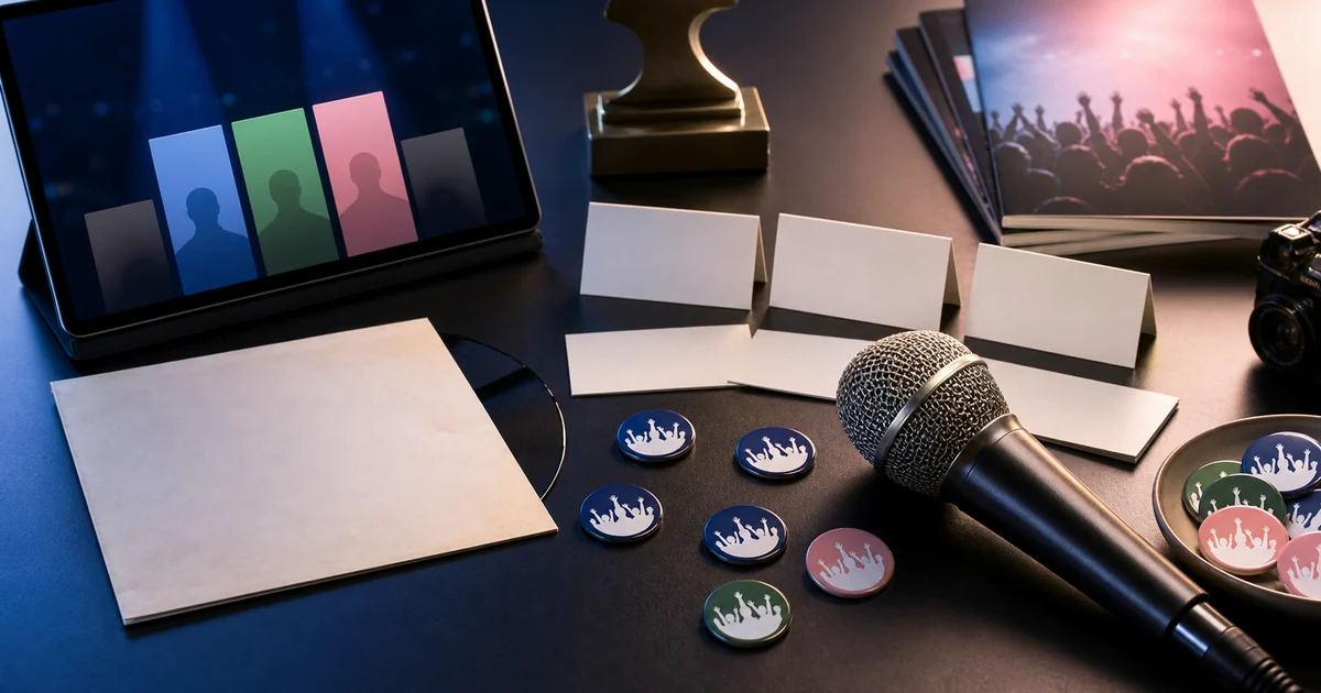 Unique editorial photo for Sanremo Premio della Critica Mia Martini showing award-contest workflow