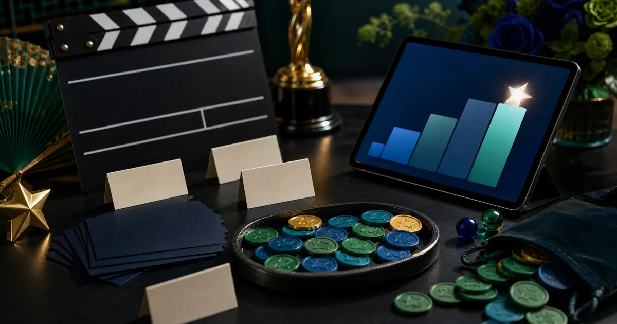 Unique editorial photo for Tencent Video Starlight Awards showing award-contest workflow